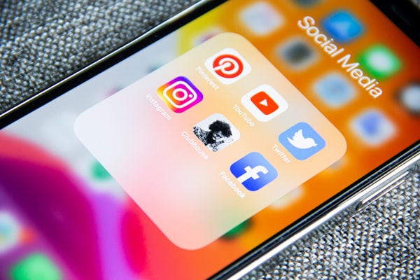 Social Media app icons on an iPhone