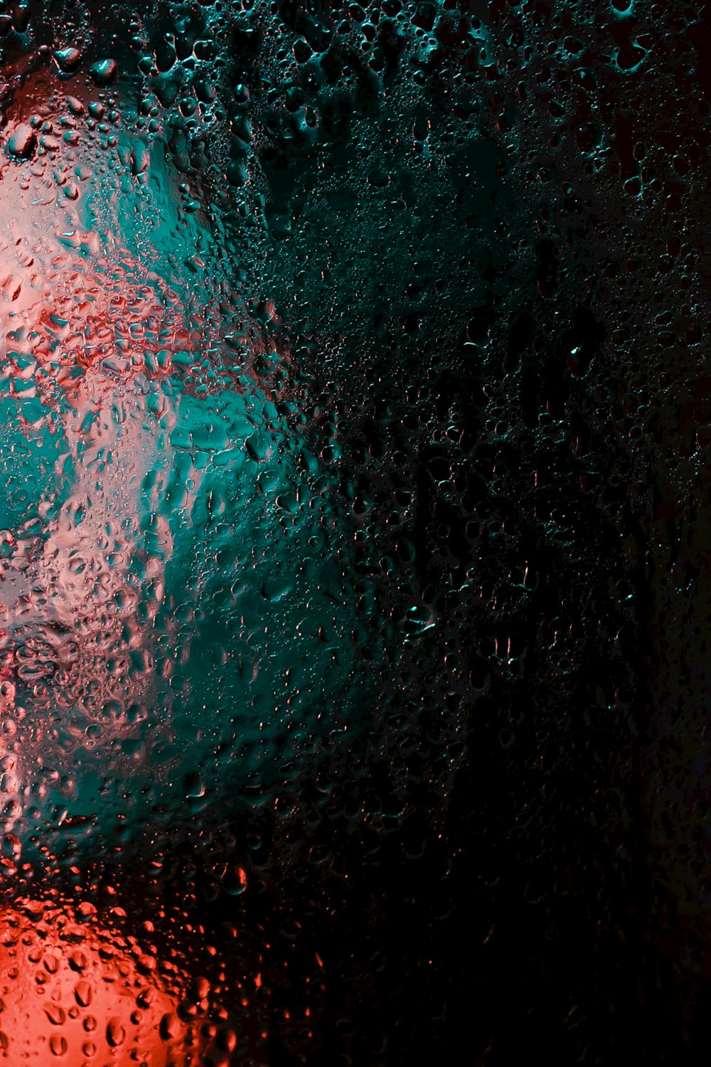 water droplets on glass window