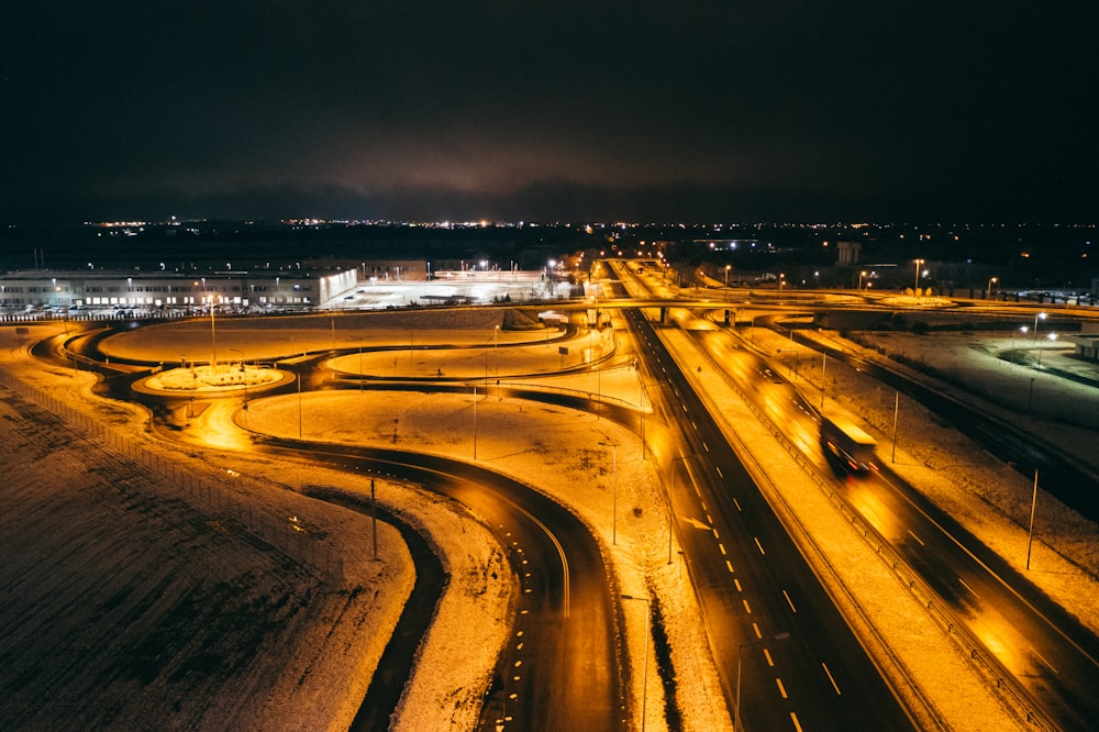 Lumières de la ville pendant la nuit