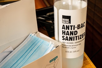 white and black plastic bottle