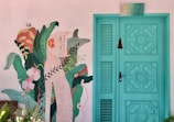 green and white dragon wall art