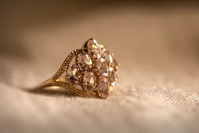 Aurora Pavé Ring – gold plated ring