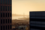 An ambient shot of a Bay Area cityscape at dusk, inspiring creativity.