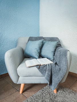 gray sofa with throw pillows