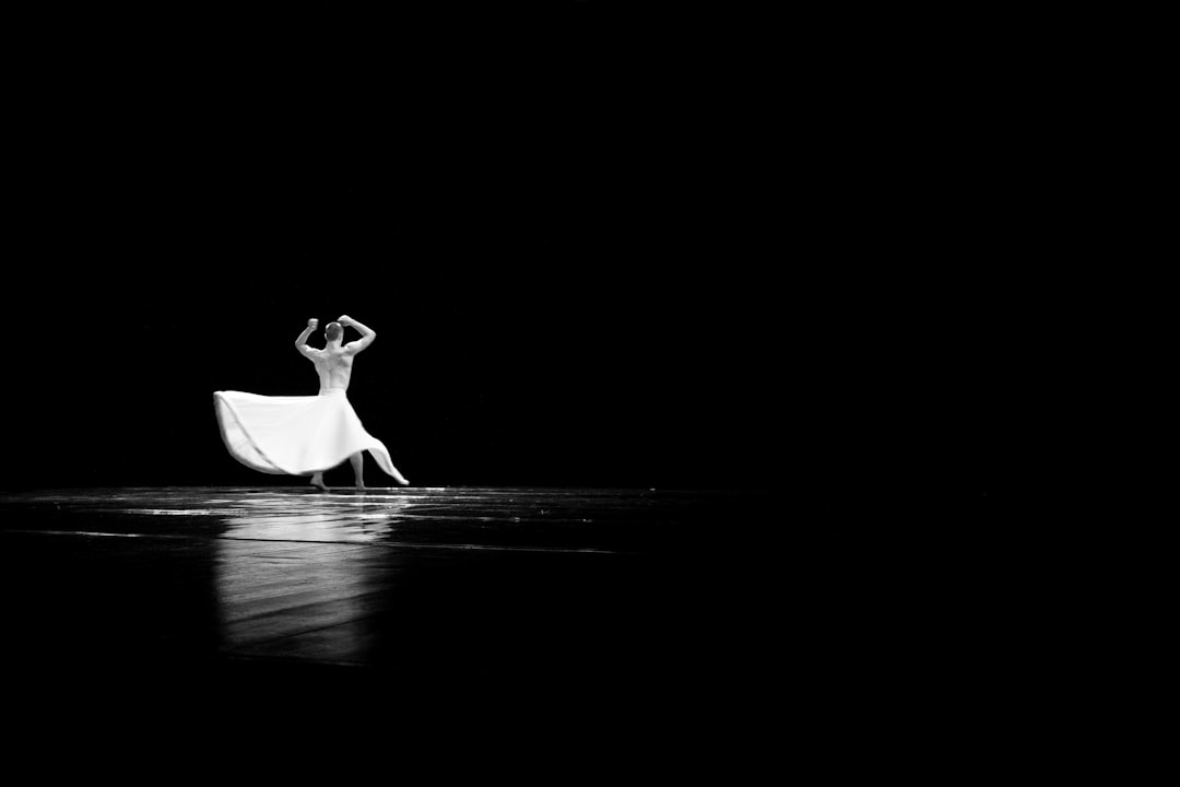 woman in white dress walking on water