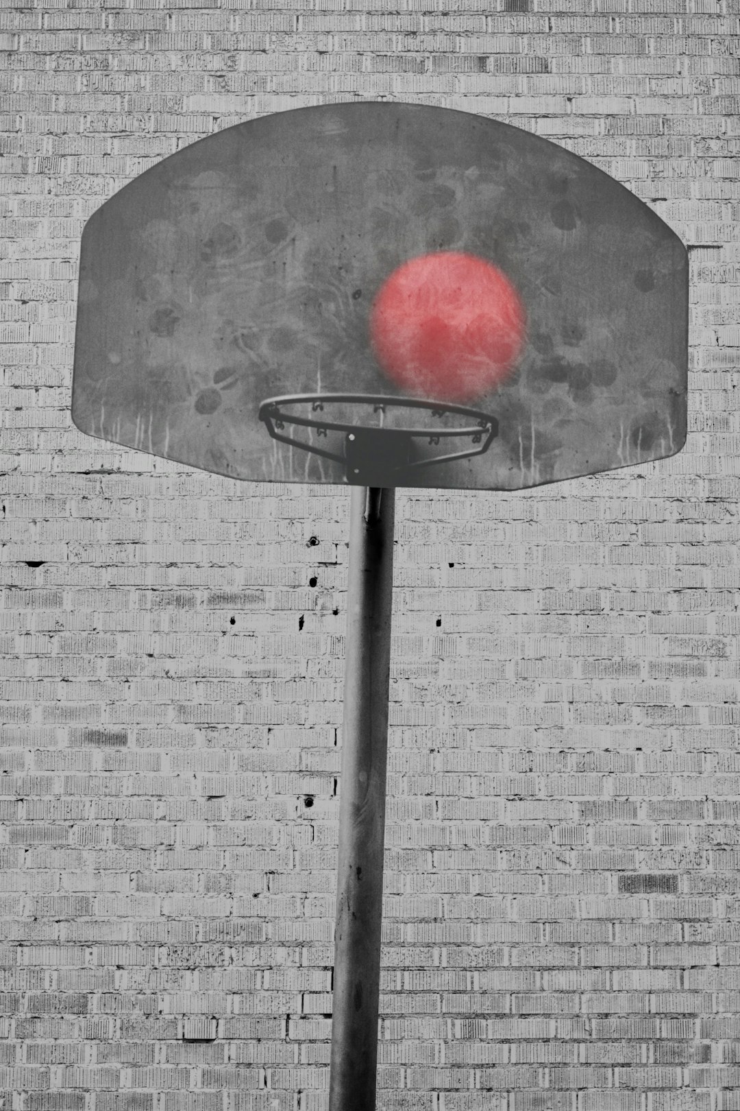 red and black basketball hoop