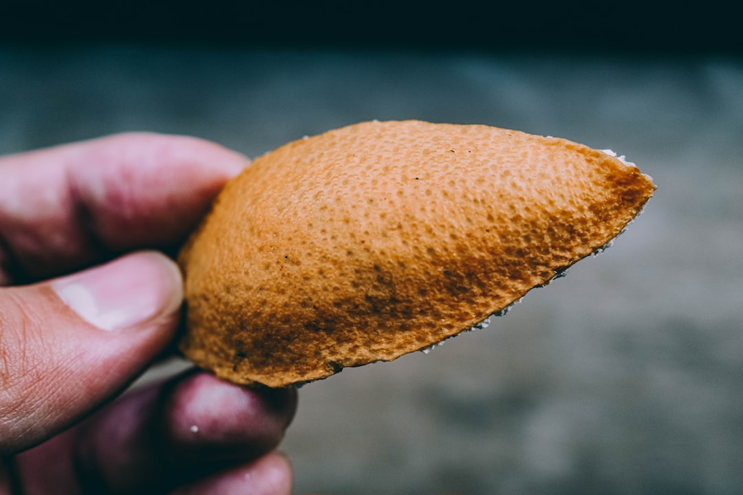 person holding chen pi or dried orange peel