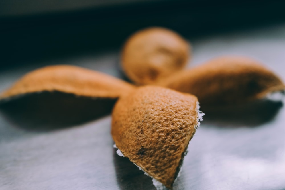 brown cookies on white table