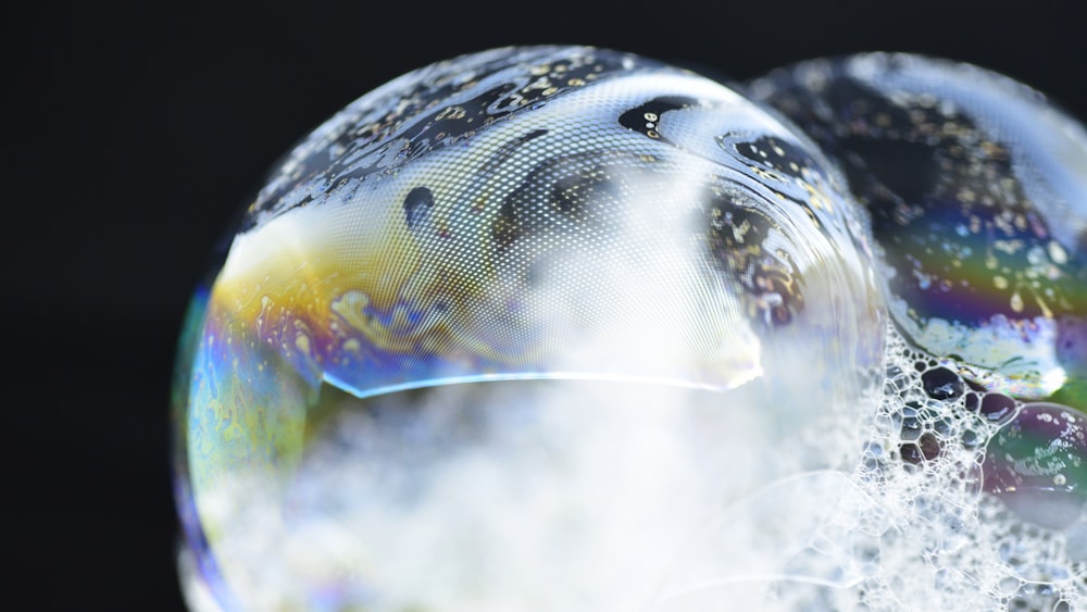 macro photography of water droplets