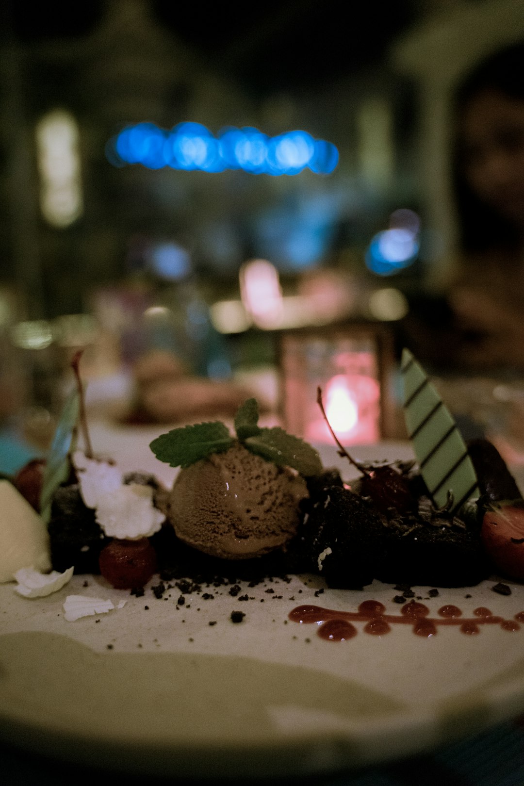 chocolate cake on white ceramic plate