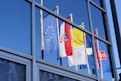 flags on pole during daytime