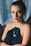 woman in blue tube dress