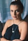 woman in blue tube dress