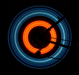 orange and black round light