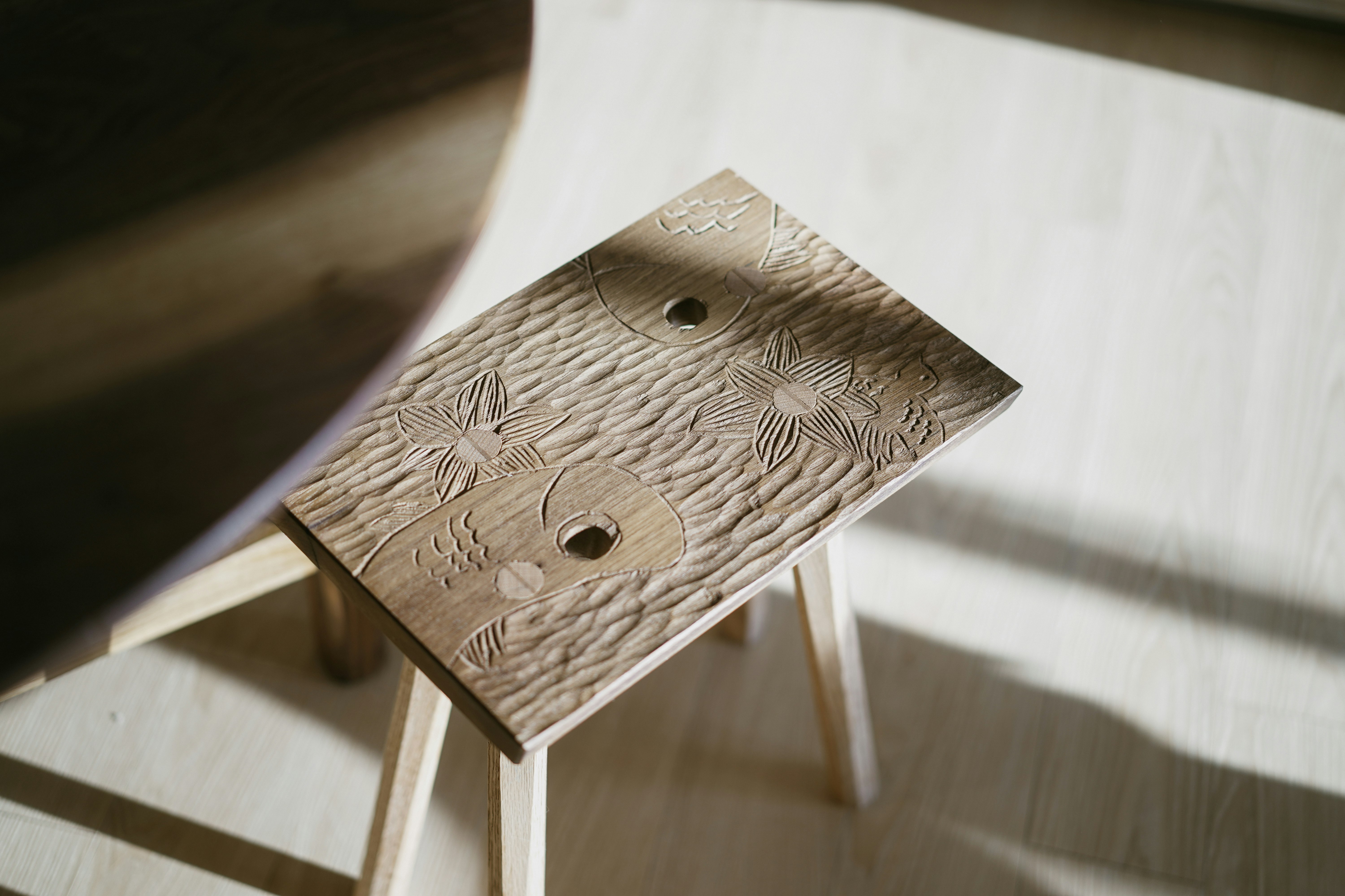 white and black wooden table