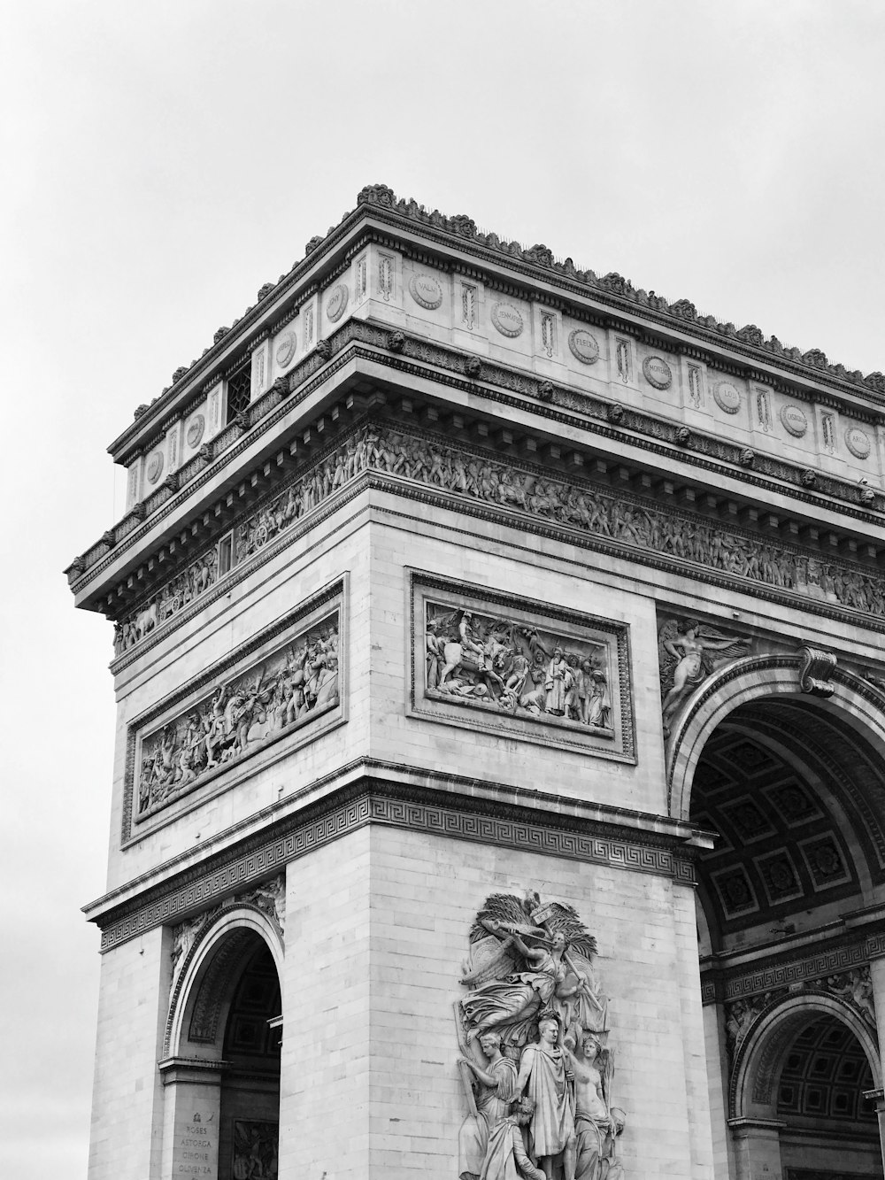 grayscale photo of concrete building