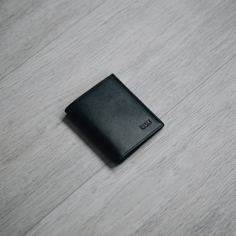 Leather wallet detail