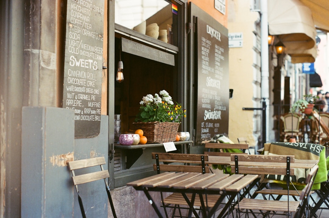 black wooden table and chairs