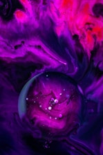 purple and black abstract painting