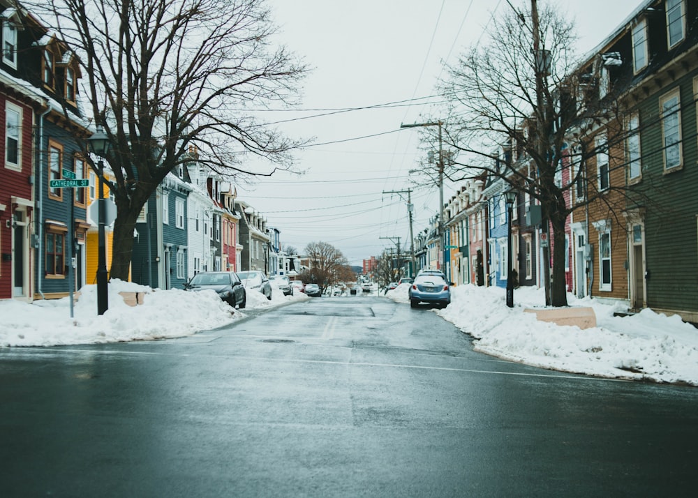 cars parked on side of the road during daytime