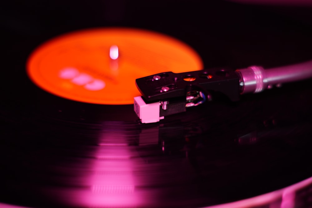 black and red vinyl record