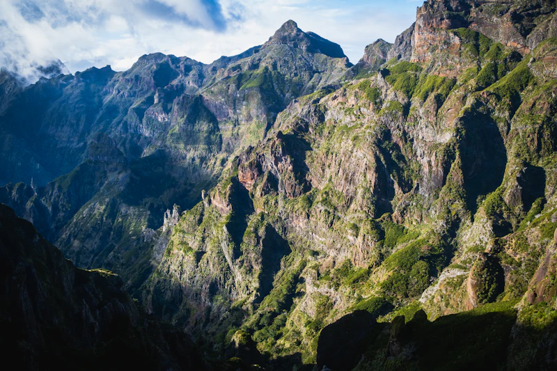 The rugged green peaks of Madeira’s central massif