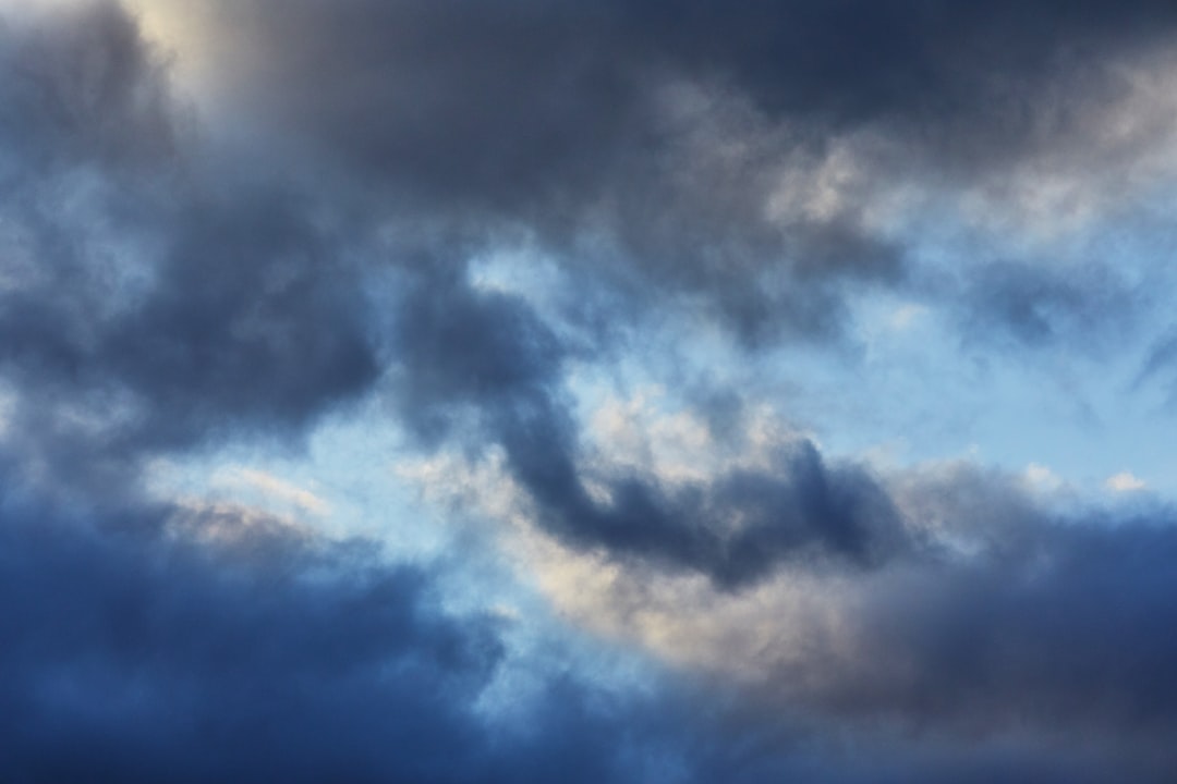 blue and white cloudy sky