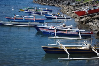 white and red boat on sea shore during daytime