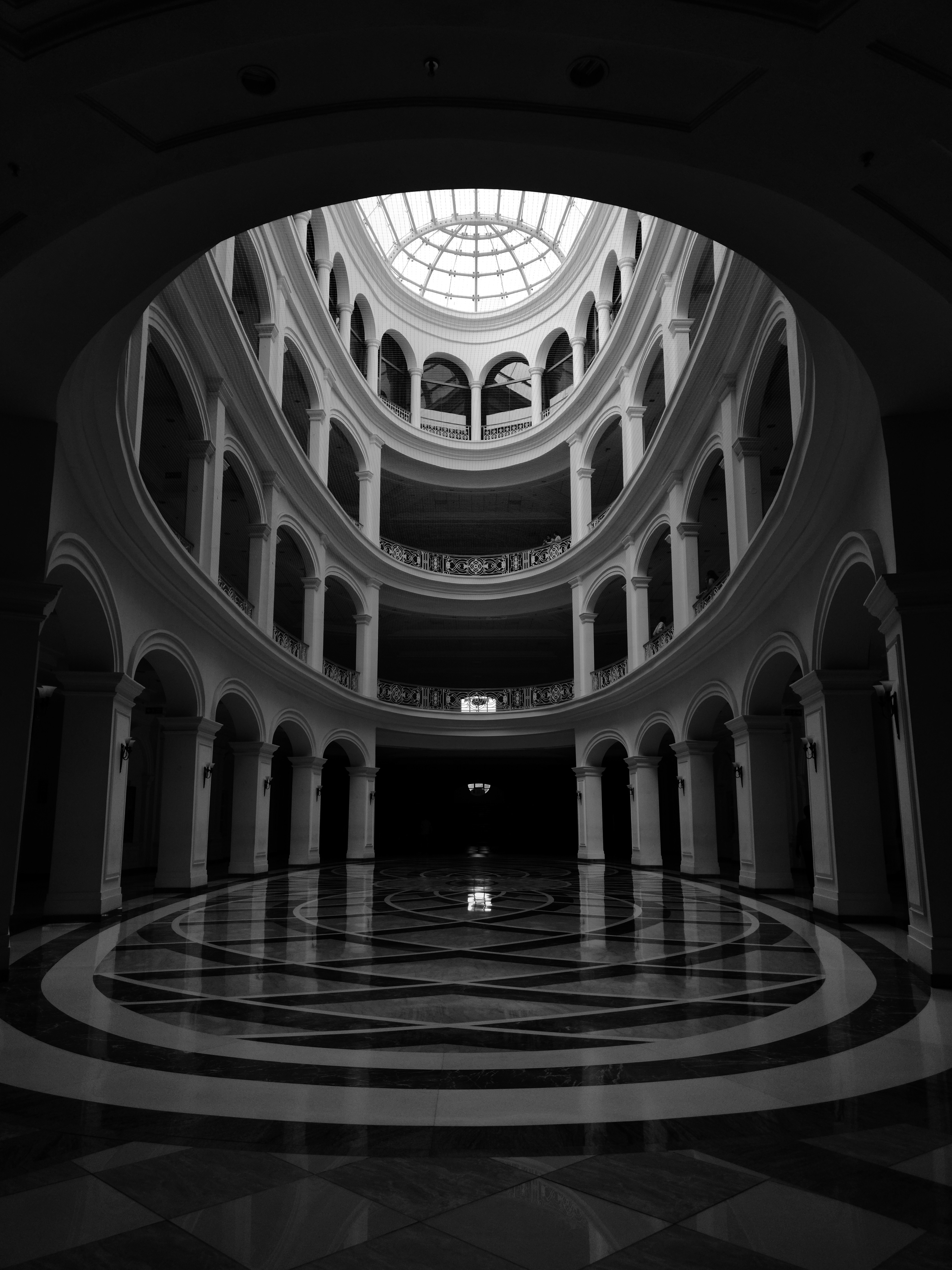 Grayscale photo of people walking inside building photo – Free Infosys ...