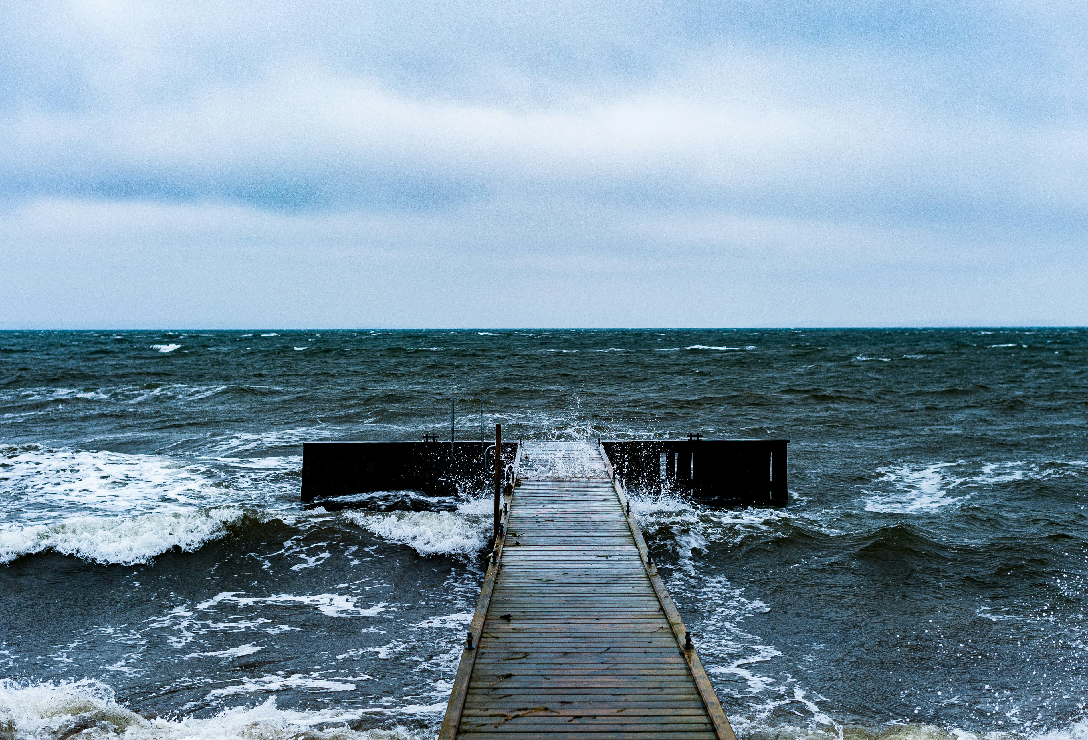 brown wooden dock on