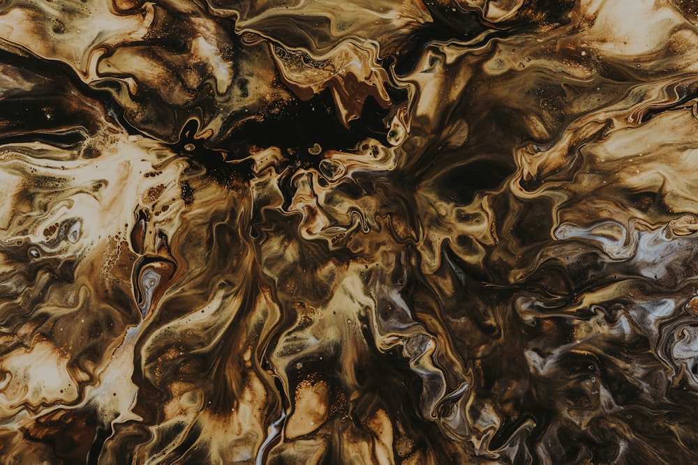 brown and black abstract painting