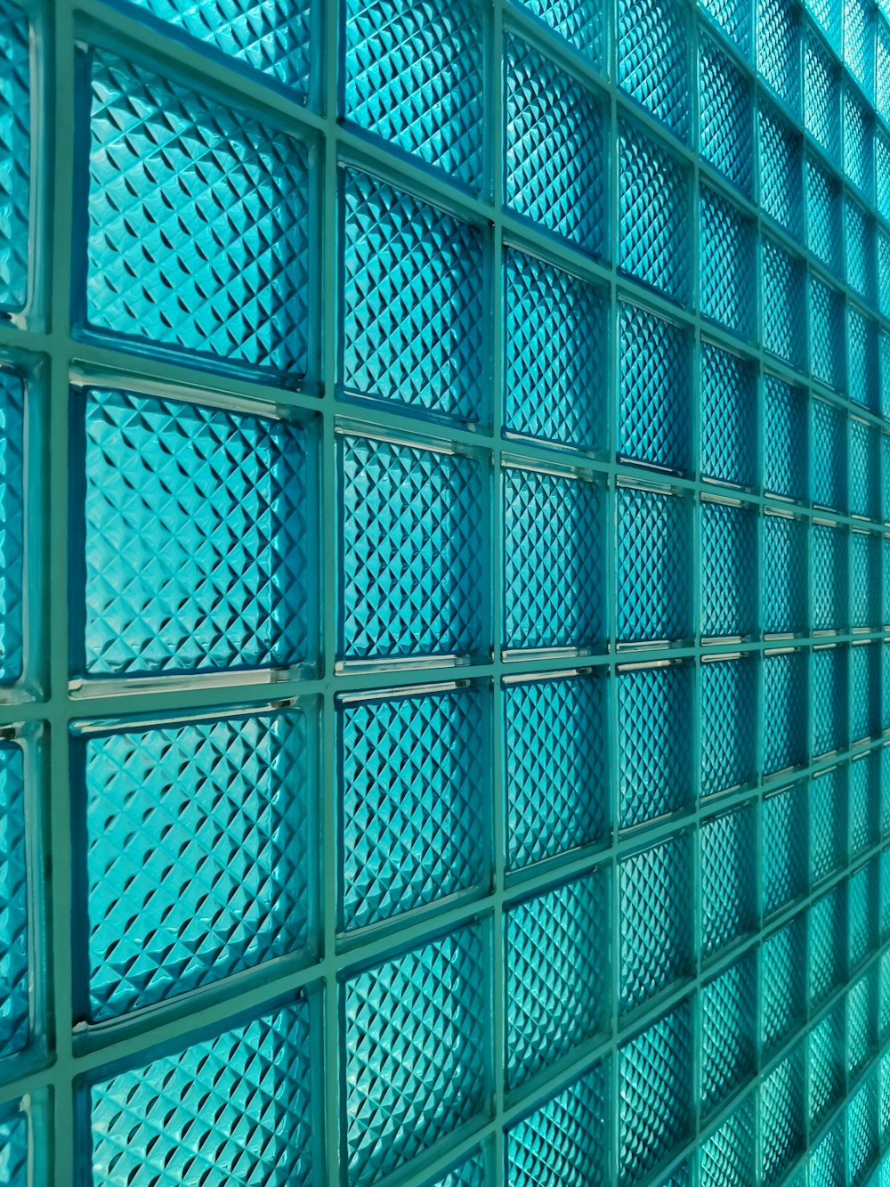 blue metal frame glass building