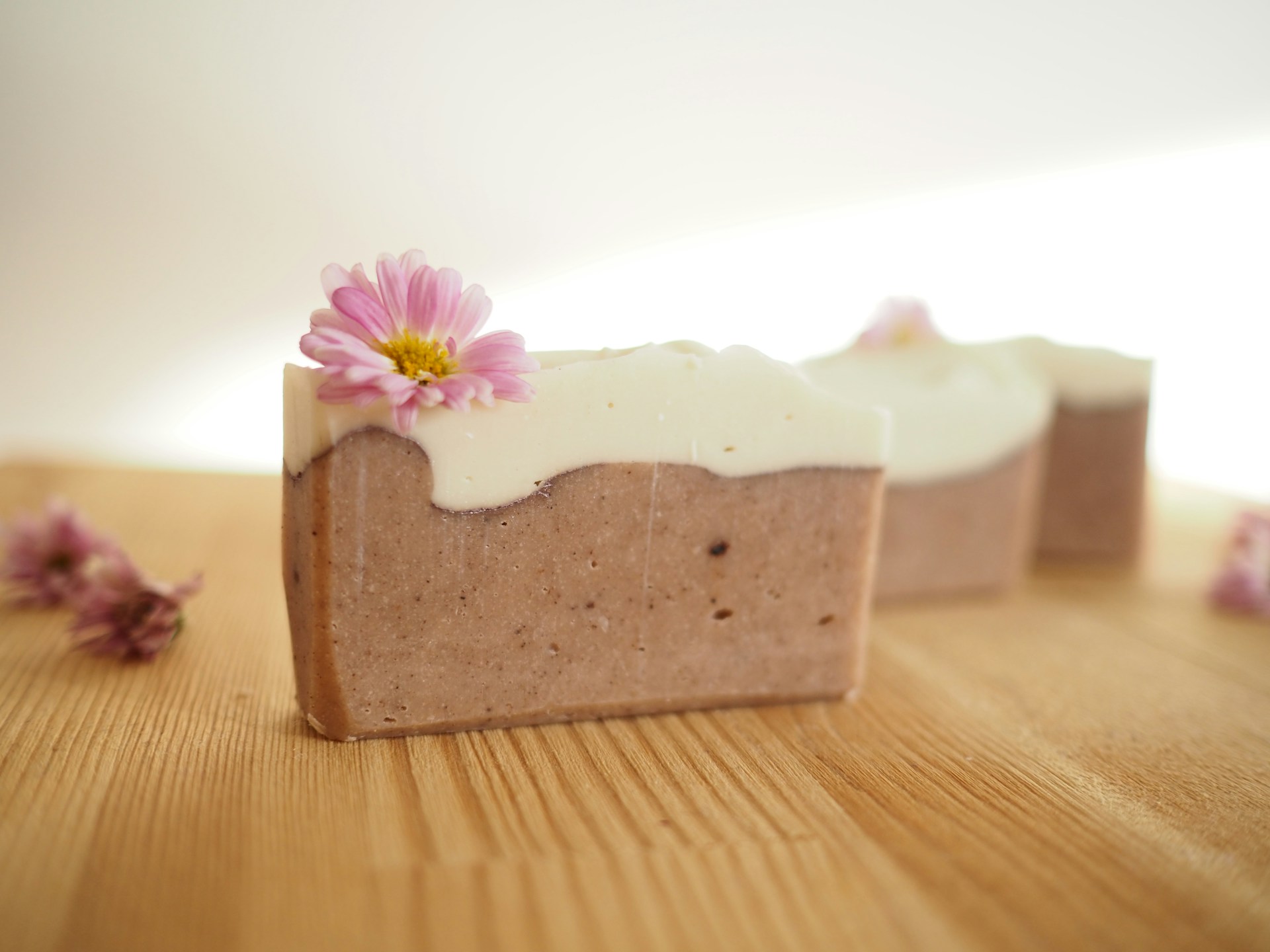 brown and white cake on brown wooden table