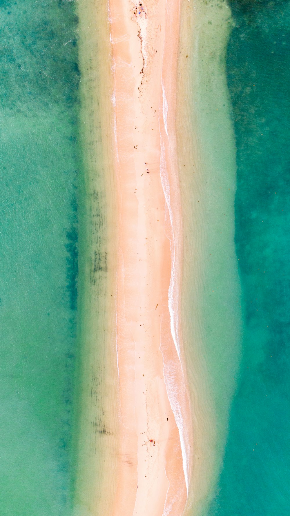 Luftaufnahme des Strandes während des Tages