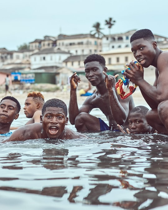 group of people in water in Sekondi-Takoradi Ghana