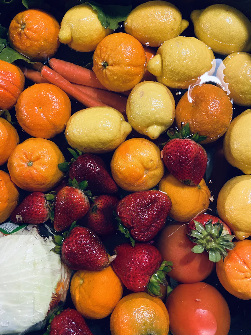 Lemons and strawberries