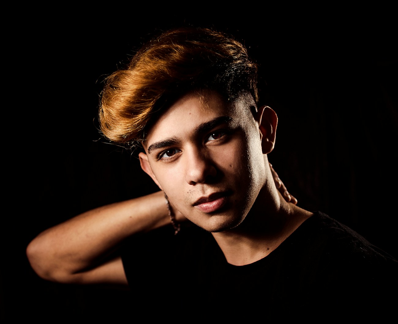 Portrait photographer in a studio setting