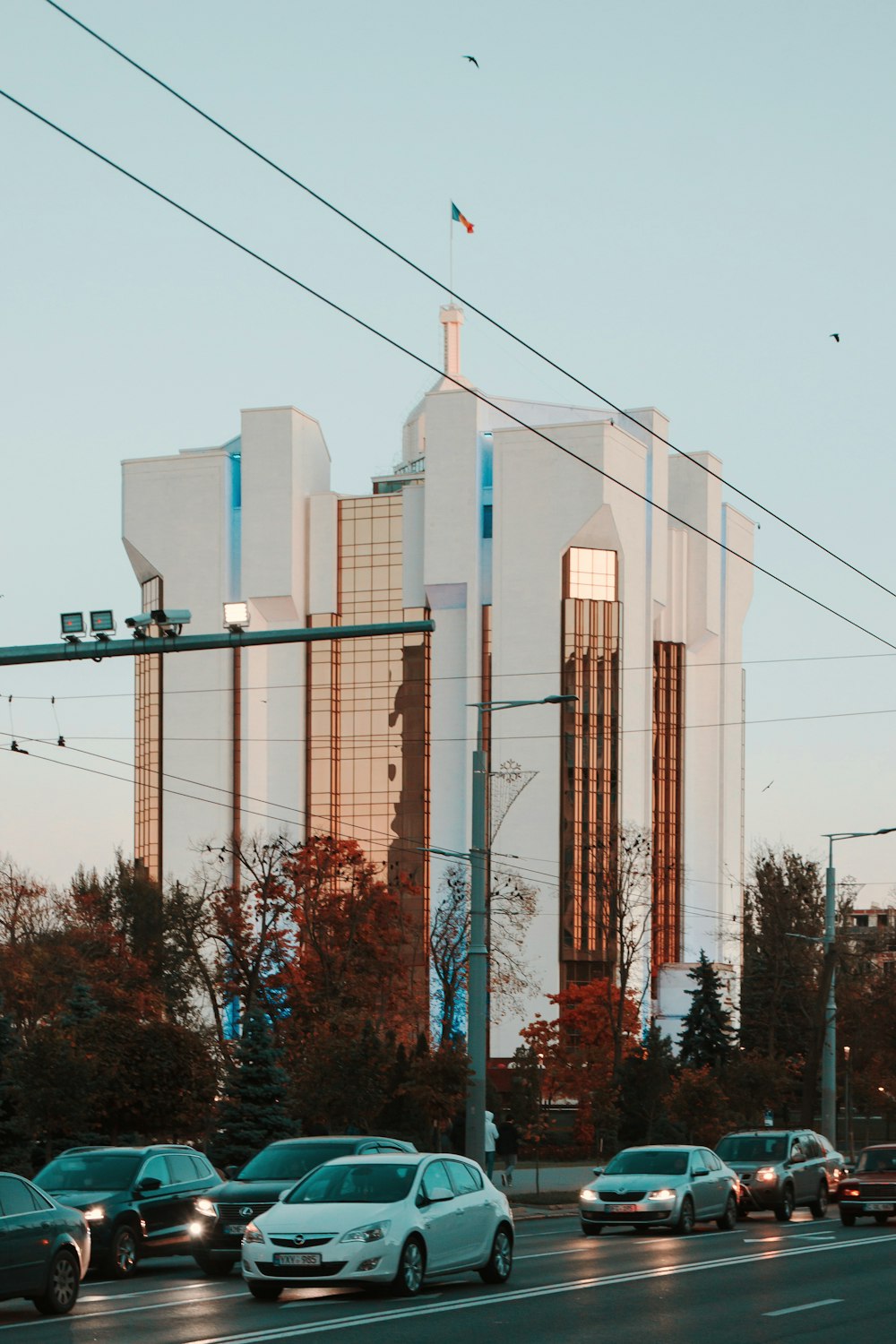 white and brown high rise building