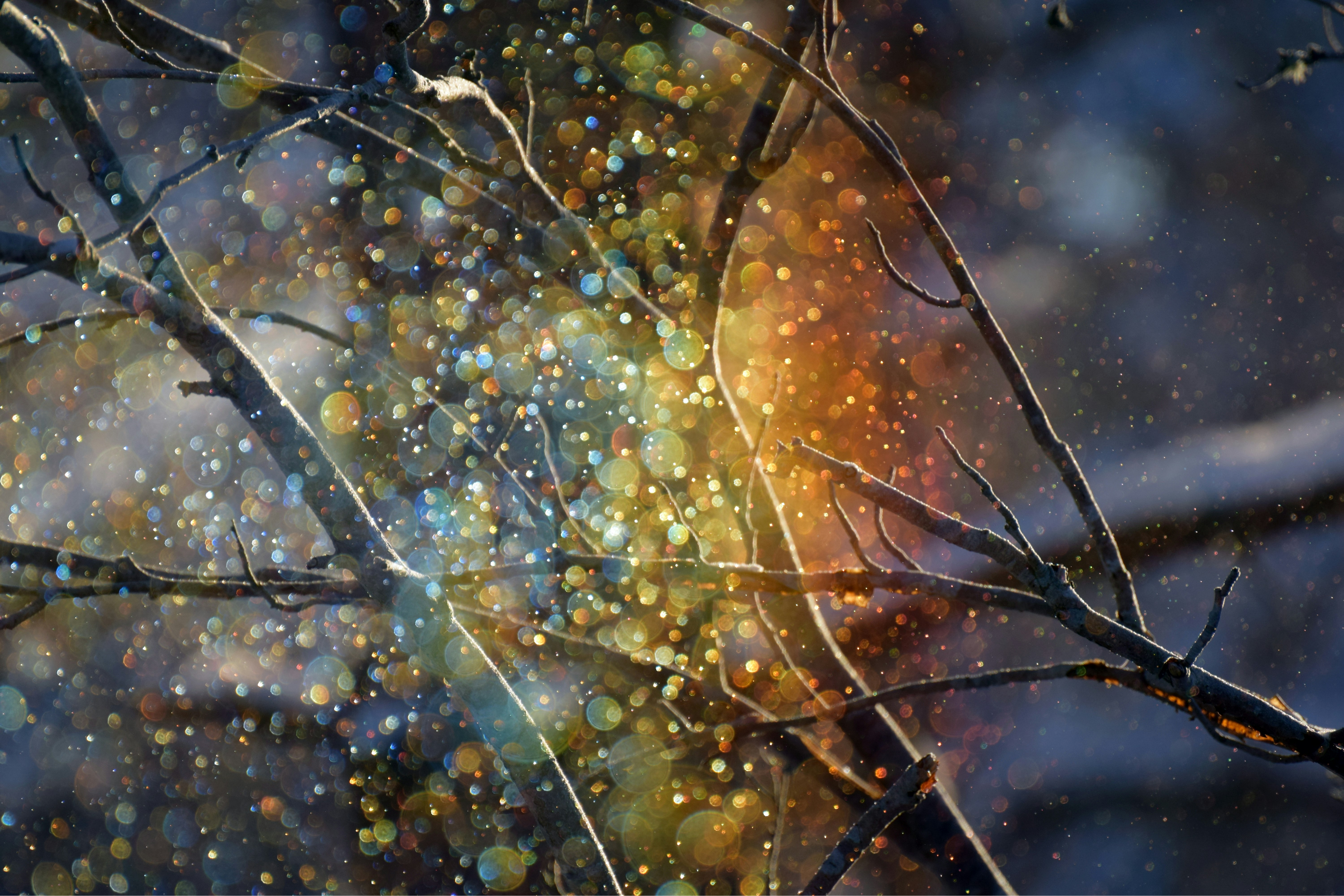 Gözlerini yeni bir dünyaya açan bir insanın yakın plan çekimi ve gözbebeğinde yansıyan epik, renkli ve masalsı bir evren manzarası.