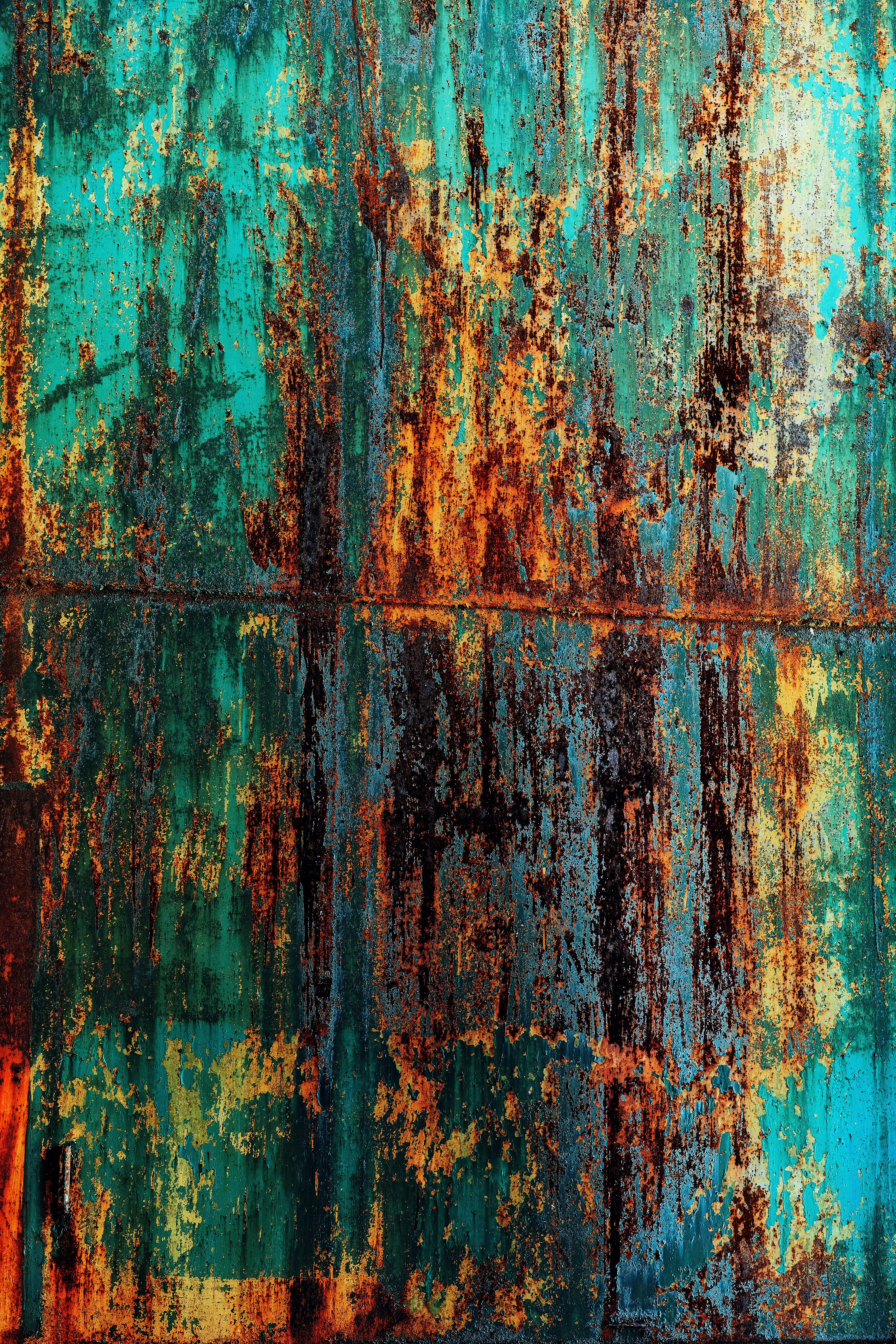 blue and brown abstract painting