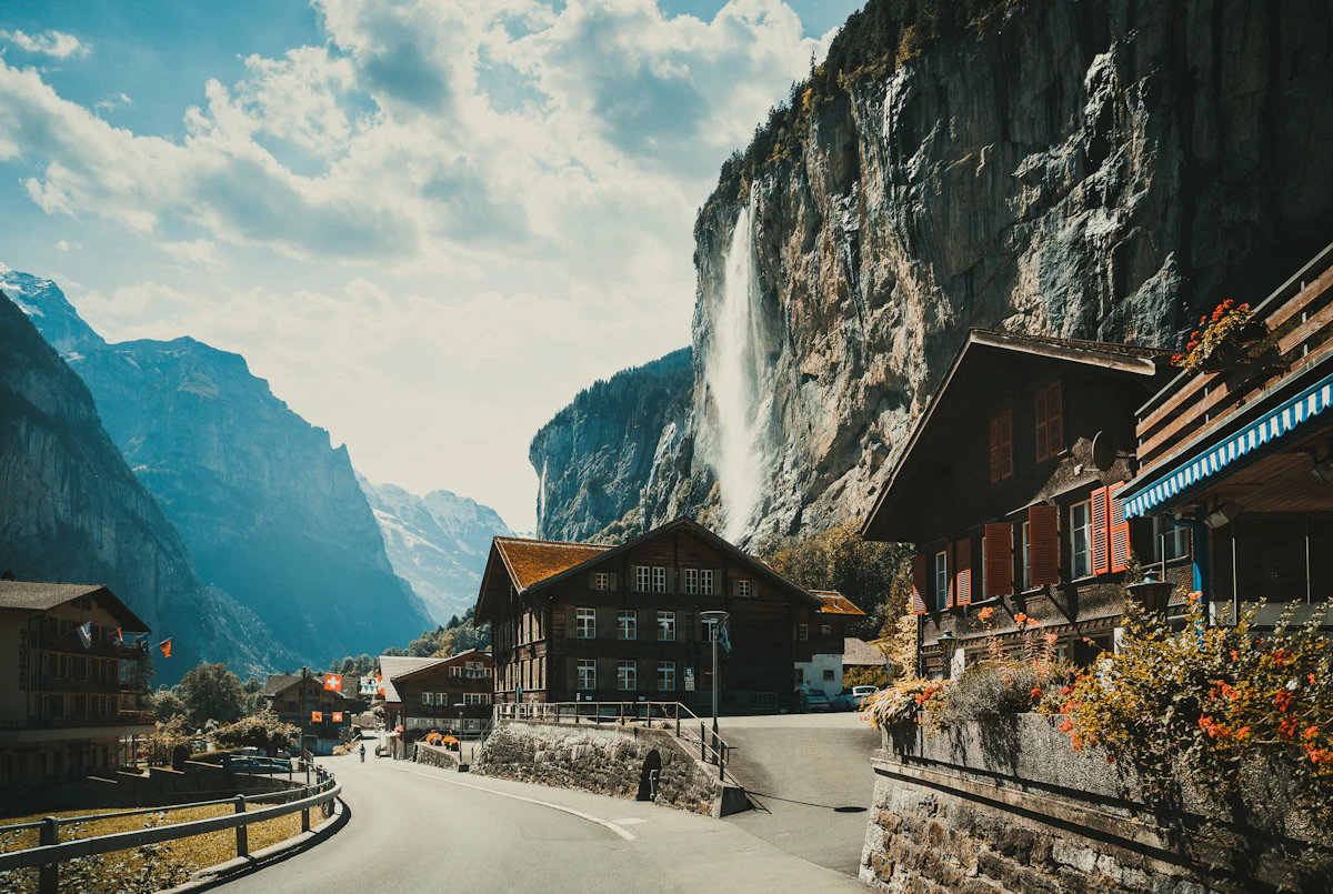 An alpine village in Switzerland