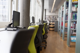 black and yellow office rolling chairs