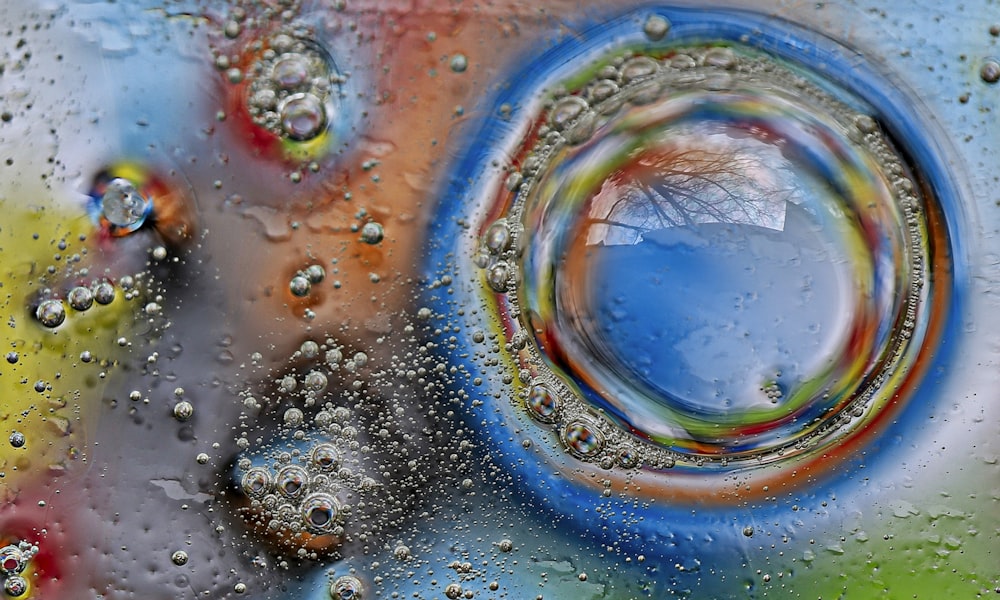 water droplets on clear glass