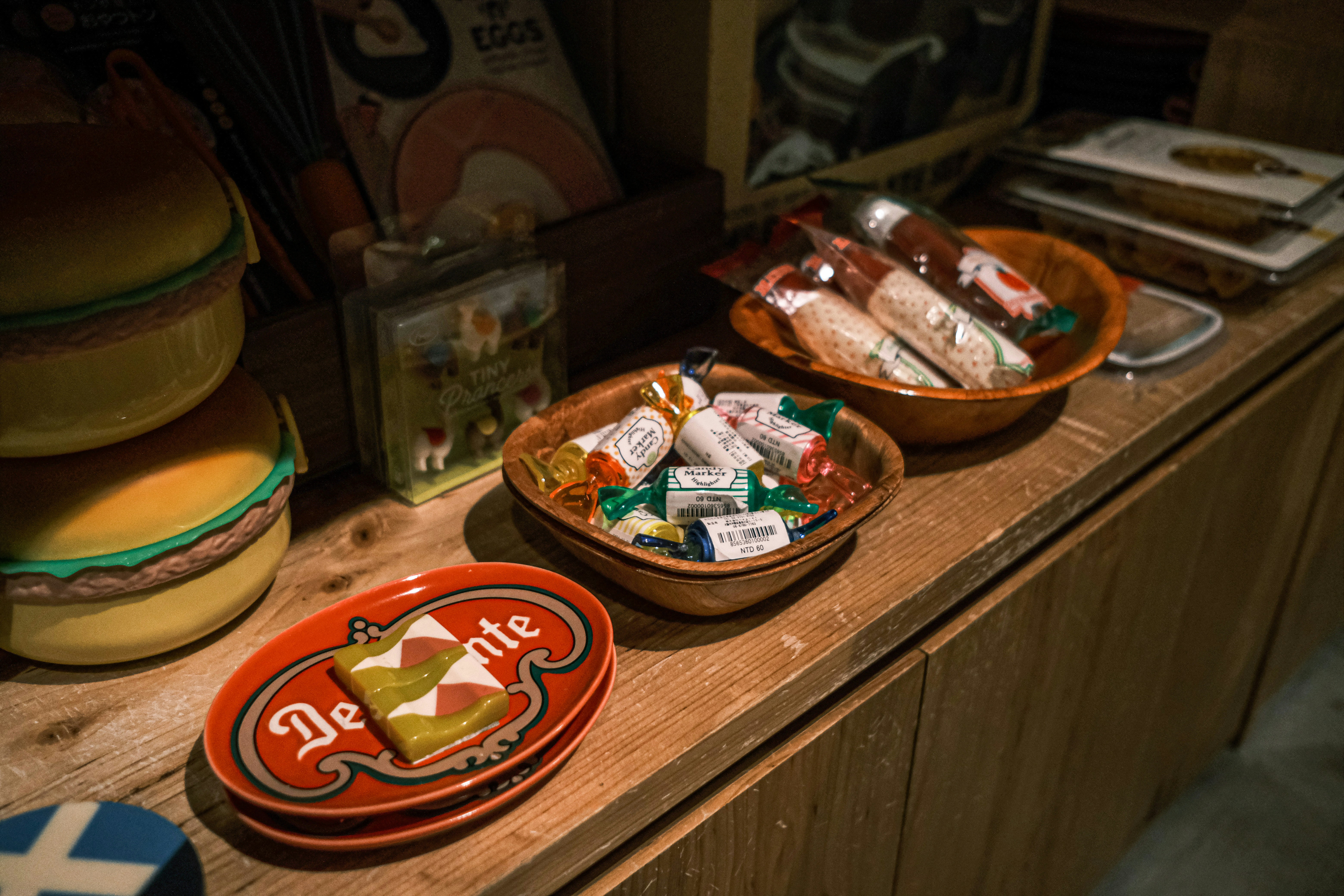 Traditional wagashi on a Japanese plate