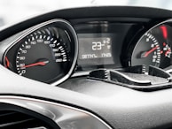 black car instrument panel cluster
