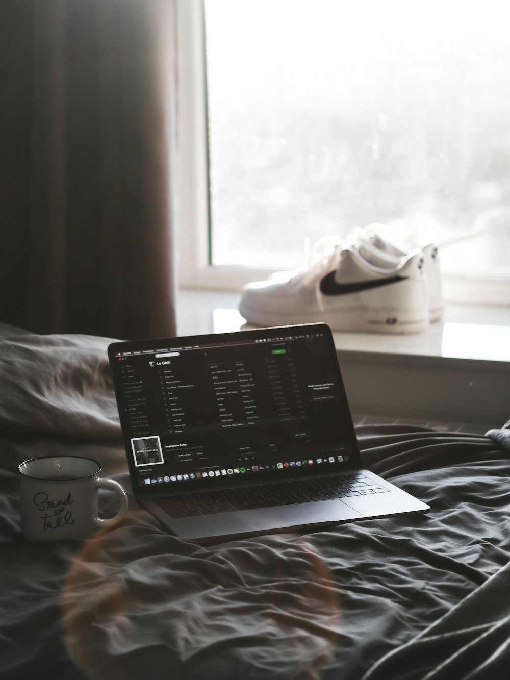 person using black laptop computer