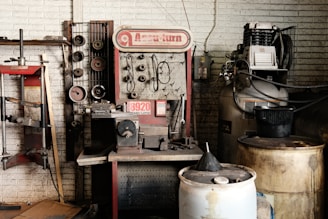 red and black industrial machine