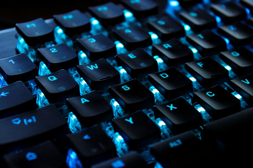 black and white computer keyboard