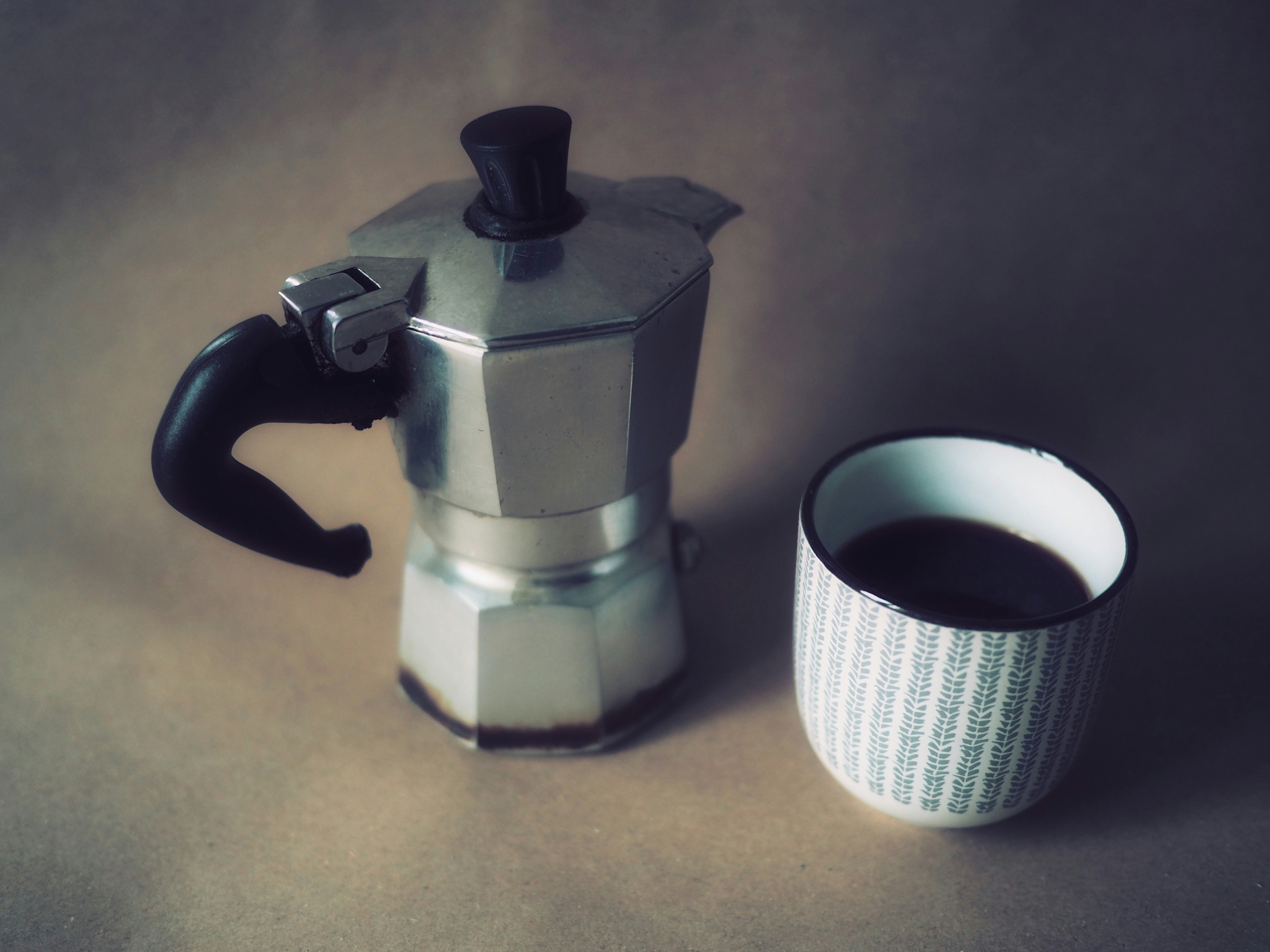 black and white polka dot ceramic mug