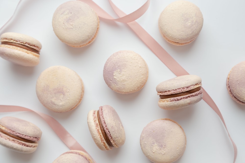 canne de bonbon blanche et rose